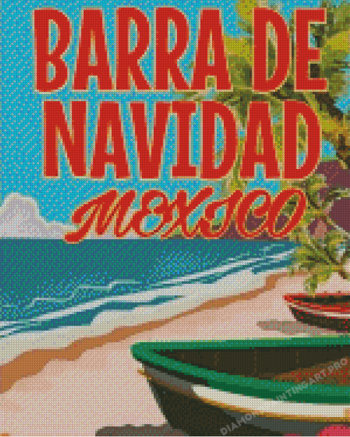 Barra De Navidad Mexico Poster Diamond Painting