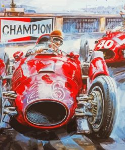 Red Old Race Cars Diamond Painting