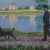 Richard Gallo And His Dog At Petit By Caillebotte Diamond Painting