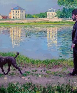 Richard Gallo And His Dog At Petit By Caillebotte Diamond Painting