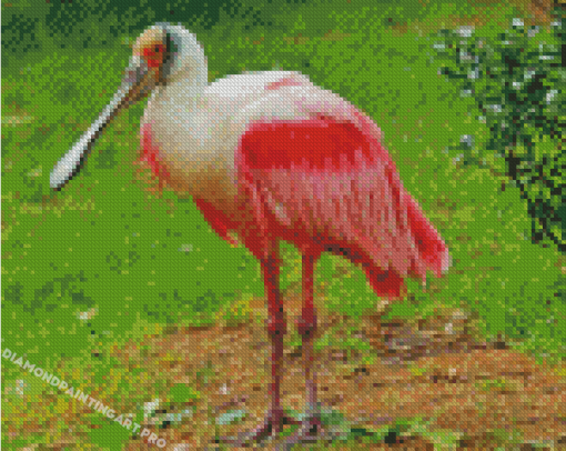 Roseate Spoonbill Diamond Painting