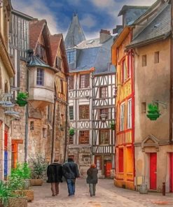 Rouen City Alleys Diamond Painting