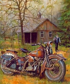 Rusty Old Motorcycle Diamond Painting