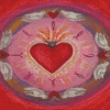 Sacred Heart Mandala Diamond Painting