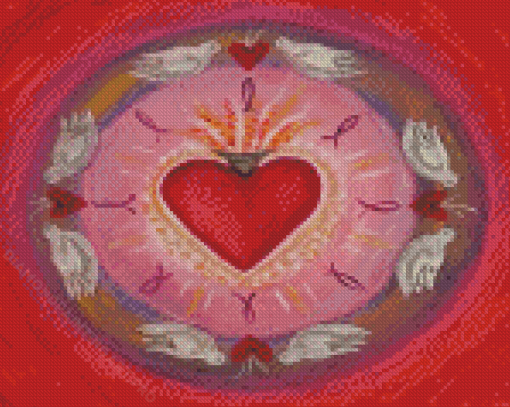 Sacred Heart Mandala Diamond Painting