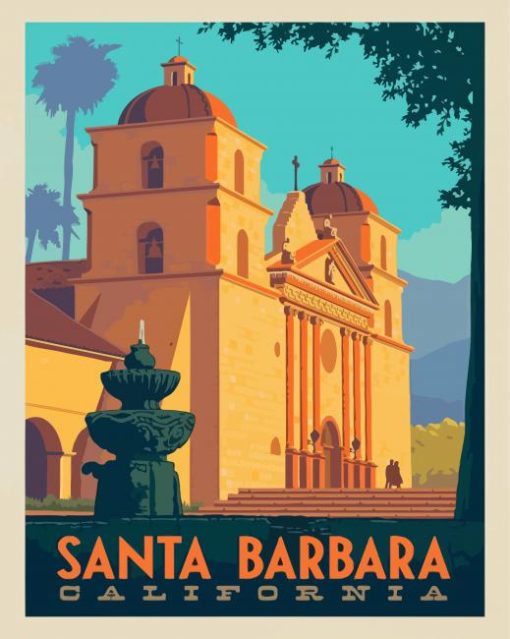 Santa Barbara California Poster Diamond Painting