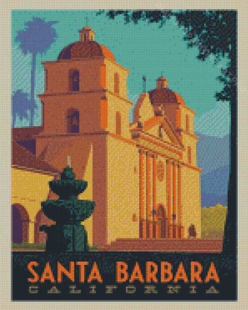 Santa Barbara California Poster Diamond Painting