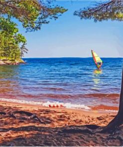 Shore Of Sebago Lake Maine Diamond Painting