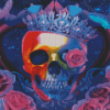 Skull Queen And Roses Diamond Painting