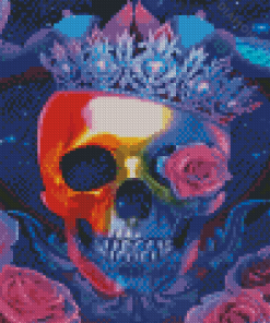 Skull Queen And Roses Diamond Painting