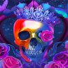 Skull Queen And Roses Diamond Painting