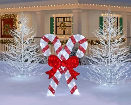 Snow Christmas Yard Diamond Painting