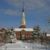 Snowy Colby College Diamond Painting