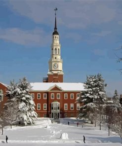 Snowy Colby College Diamond Painting