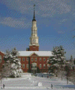 Snowy Colby College Diamond Painting