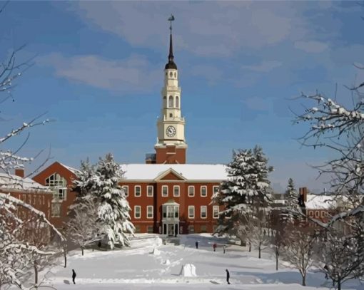 Snowy Colby College Diamond Painting