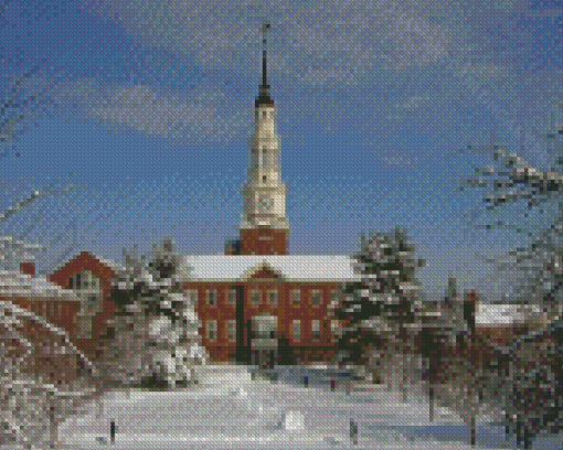 Snowy Colby College Diamond Painting