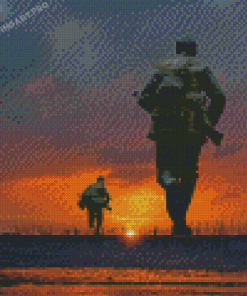 Soldiers Running Diamond Painting