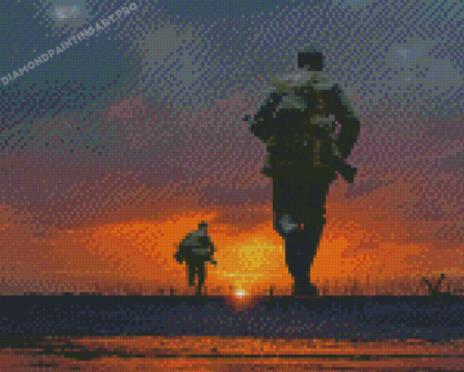 Soldiers Running Diamond Painting