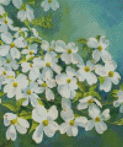 Spring White Dogwoods Diamond Painting