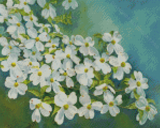 Spring White Dogwoods Diamond Painting