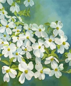 Spring White Dogwoods Diamond Painting