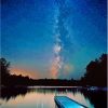 Starry Sky At Moosehead Lake Maine Diamond Painting