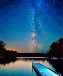 Starry Sky At Moosehead Lake Maine Diamond Painting