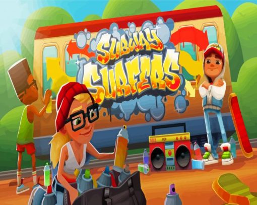 Subway Surfers Poster Diamond Painting