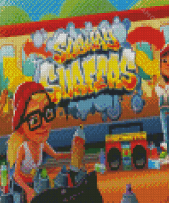 Subway Surfers Poster Diamond Painting