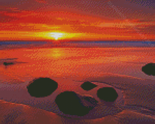 Sunrise At Lunan Bay Diamond Painting