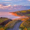 Sunset At Highway 1 California Landscape Diamond Painting