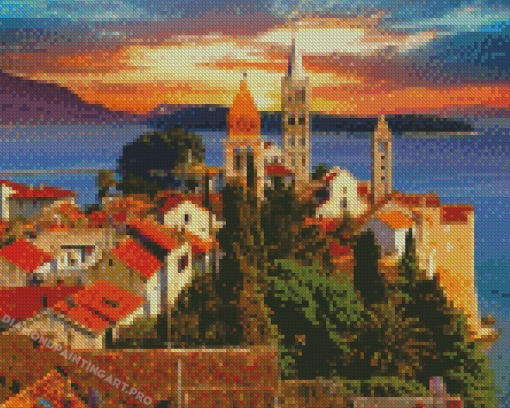 Sunset At Rab Island Croatia Diamond Painting