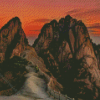 Sunset At Yellow Mountain China Diamond Painting