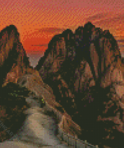 Sunset At Yellow Mountain China Diamond Painting