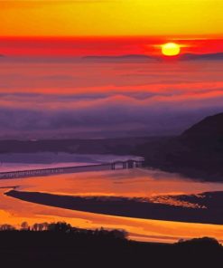 Sunset Over Barmouth Wales Diamond Painting