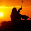 Sunset Playing Violin Diamond Painting