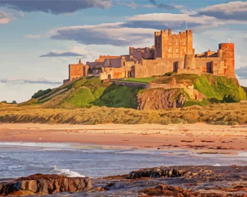 The Bamburgh Castle England Diamond Painting