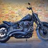 The Black Harley Fat Boy Motorcycle Diamond Painting