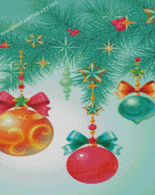 The Christmas Baubles Diamond Painting