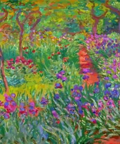 The Iris Garden At Giverny By Monet Diamond Painting