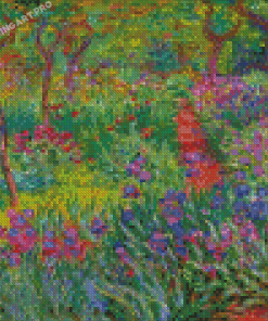 The Iris Garden At Giverny By Monet Diamond Painting