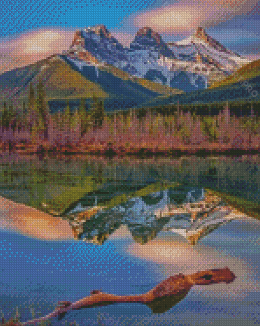 The Three Sisters Mountains Landscape Diamond Painting