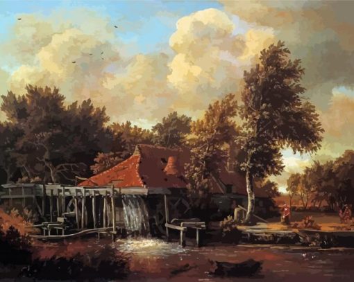 The Water Mill Hobbema Diamond Painting