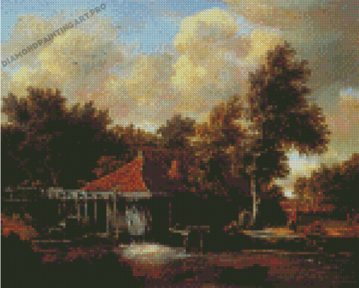 The Water Mill Hobbema Diamond Painting