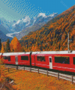 The Bernina Express Train Diamond Painting