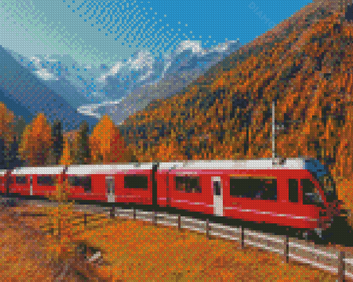 The Bernina Express Train Diamond Painting