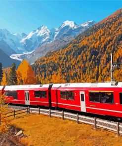 The Bernina Express Train Diamond Painting