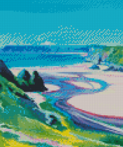 Three Cliffs Bay Art Diamond Painting