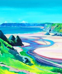 Three Cliffs Bay Art Diamond Painting